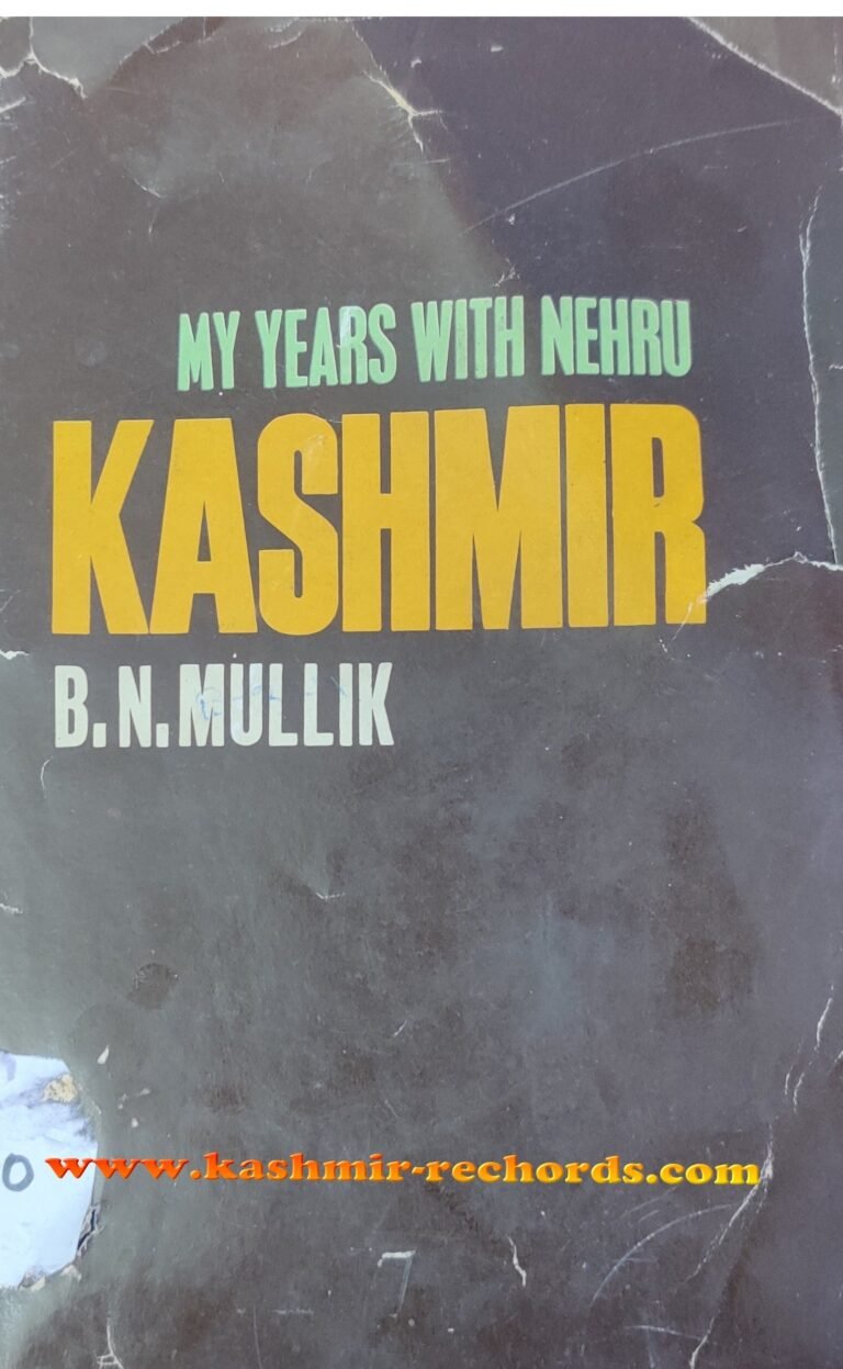 IB Director’s Book on Kashmir Conspiracy.