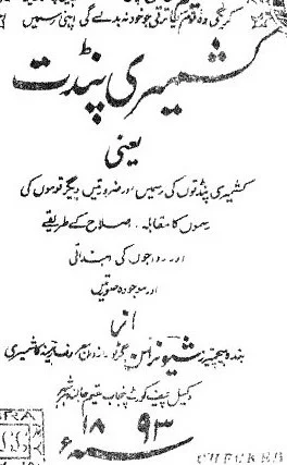 A  Rare 1893 Book on Kashmiri Pandits!